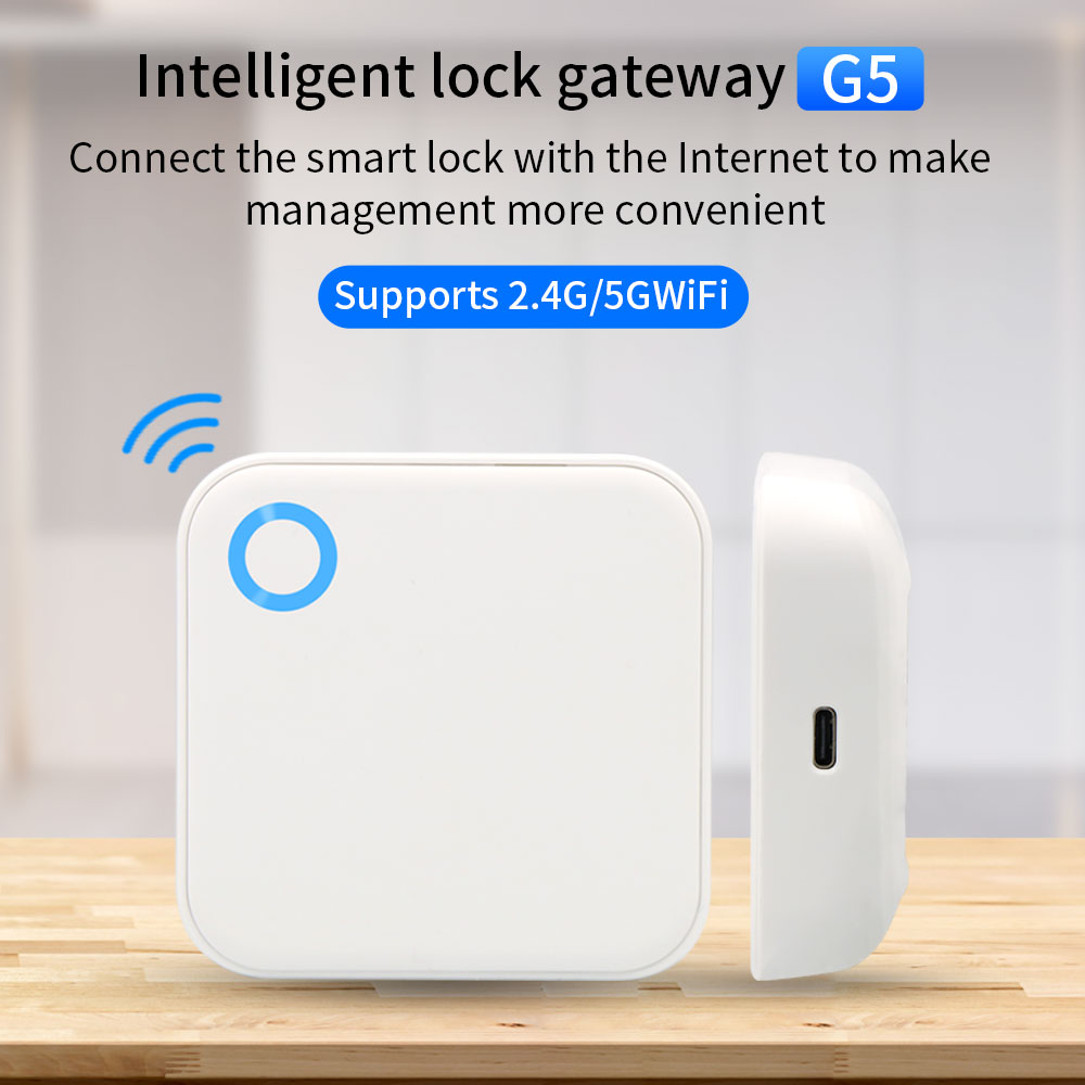 Smart Home Door Lock - 2.4G + 5G TTLOCK WIFI passerelle