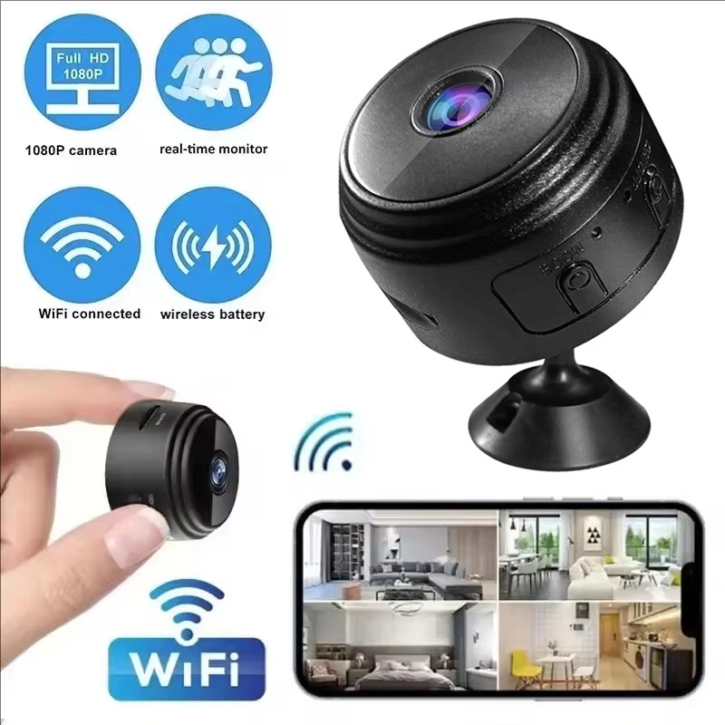 Smart Home Video - Mini-caméras A9 1080P WiFi, caméras de