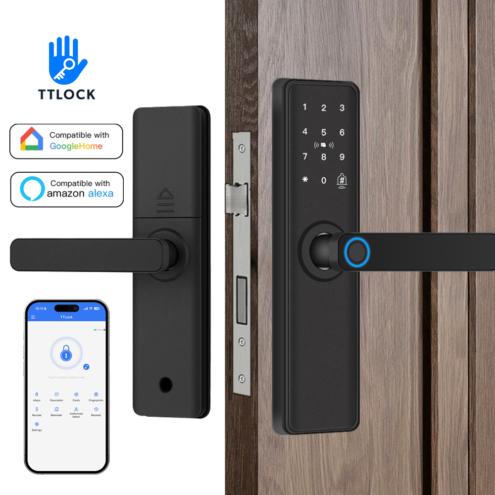 Smart Home Door Lock - Serrure de porte intelligente compatible Bluetooth,