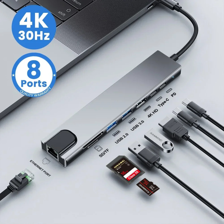 Smart Home Hub 2 - Station d'accueil 8 en 1 de