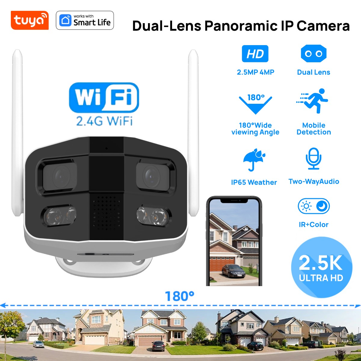Tuya Smart 4MP 2,5K double obj - Smart Home Camera Ezviz avis et prix