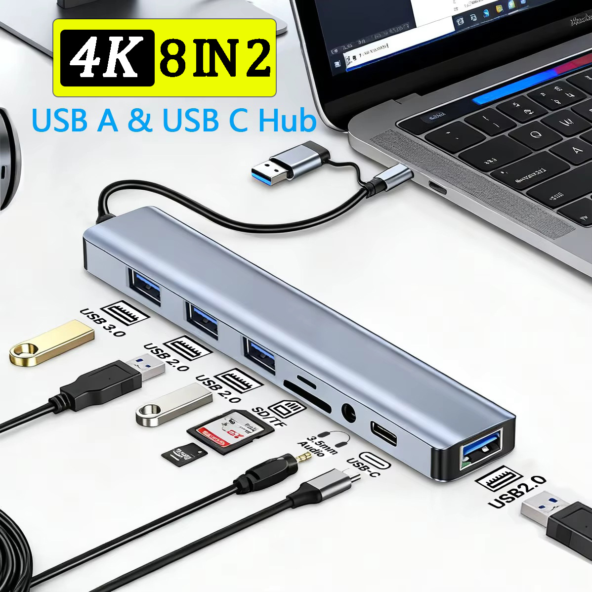 Hub USB-C 8-en-2 : Adaptateur  - Smart Home Hub 2 avis et prix